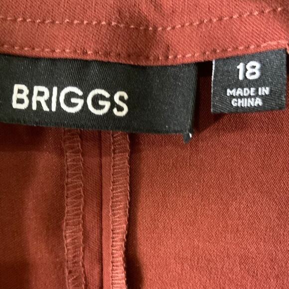 Briggs Blazer Jacket Womens 18 Notched Lapel Single Button Long Sleeve Stretch - Picture 7 of 8